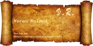 Veres Roland névjegykártya