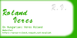 roland veres business card